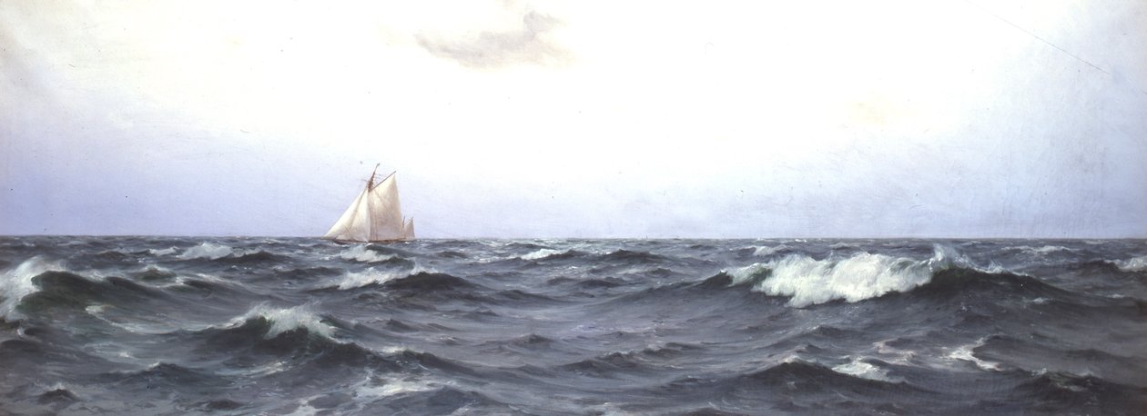 Valkyrie II cruzando el Atlántico, c.1893 de Eduardo de Martino