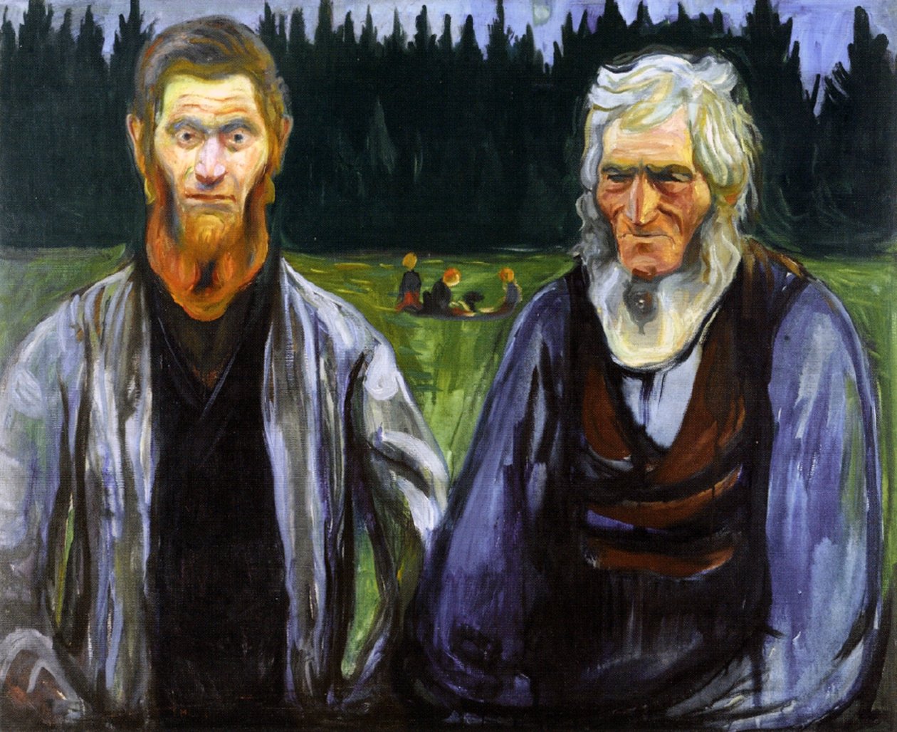 Padre e hijo, c.1904 de Edvard Munch