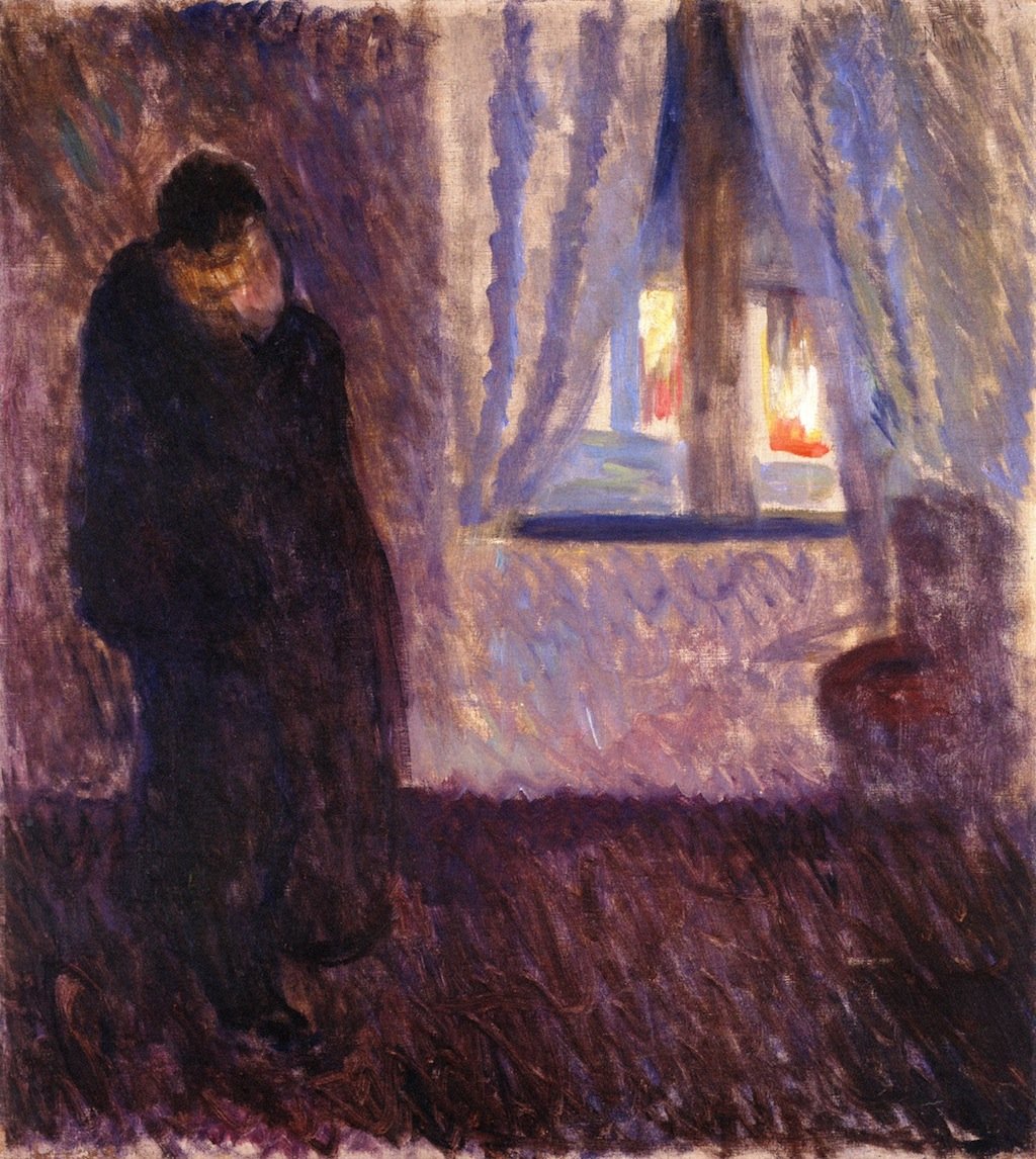 Beso junto a la ventana de Edvard Munch