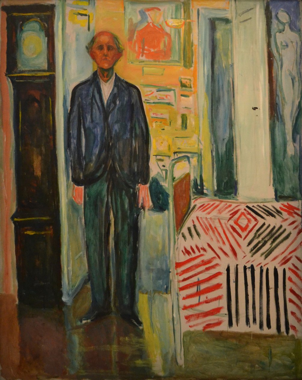 Entre el reloj y la cama de Edvard Munch