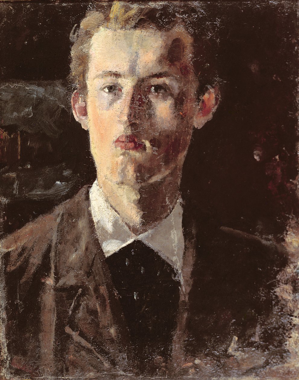 Autorretrato, 1882 de Edvard Munch