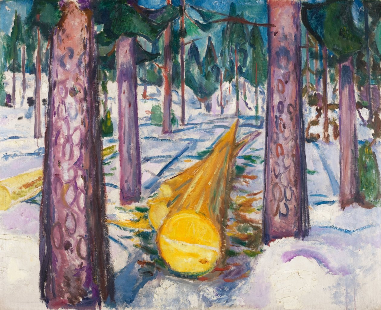 El tronco amarillo de Edvard Munch