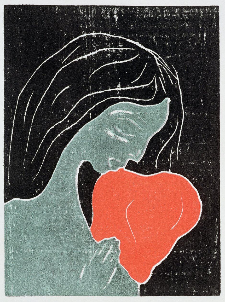 Mujer con un perro de Edvard Munch