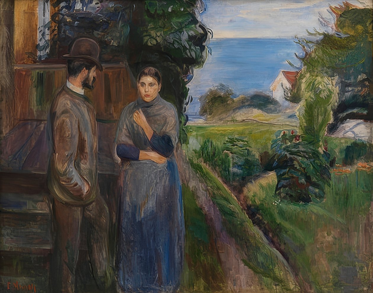 Conversación vespertina. 1889 de Edvard Munch