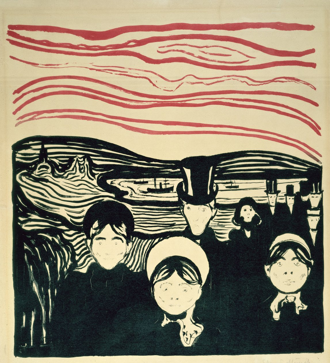 Angstgefuhl - Ansiedad de Edvard Munch