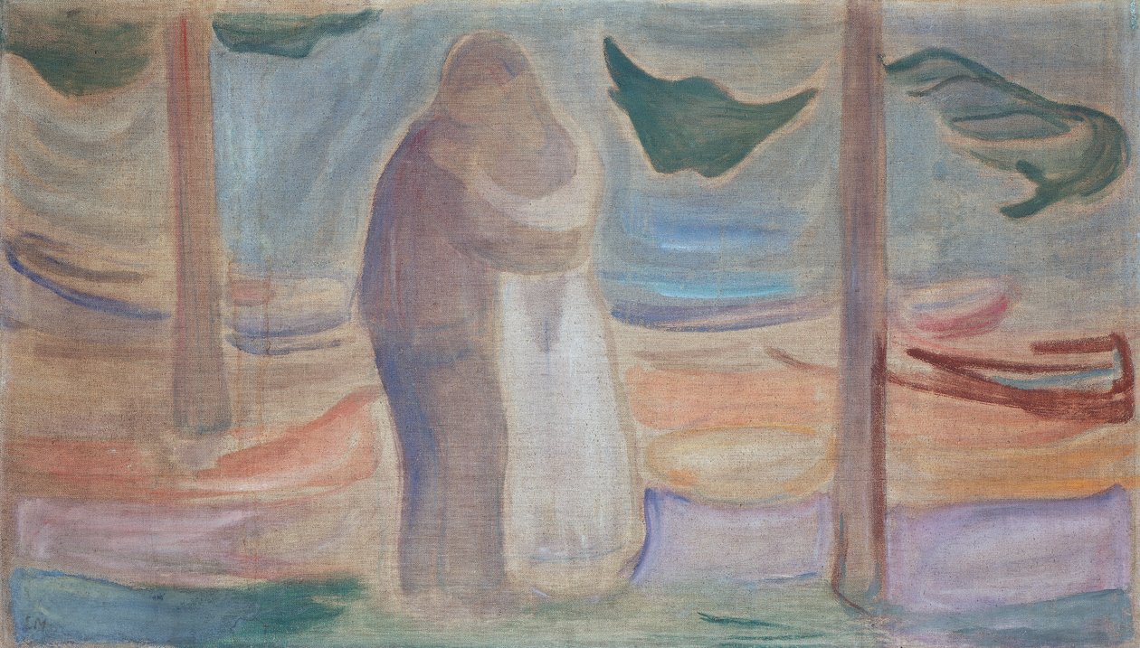 Pareja en la playa de Edvard Munch