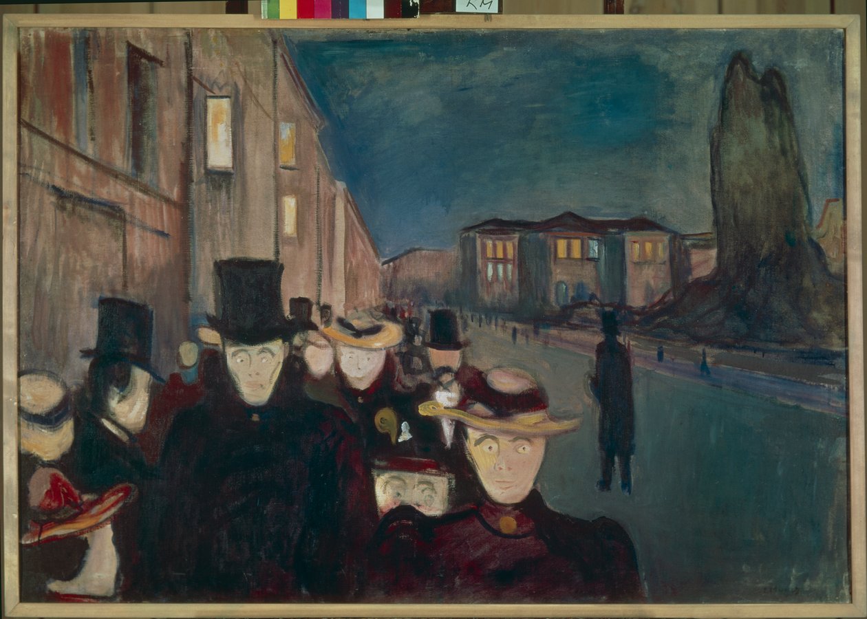 Tarde en Karl Johan de Edvard Munch