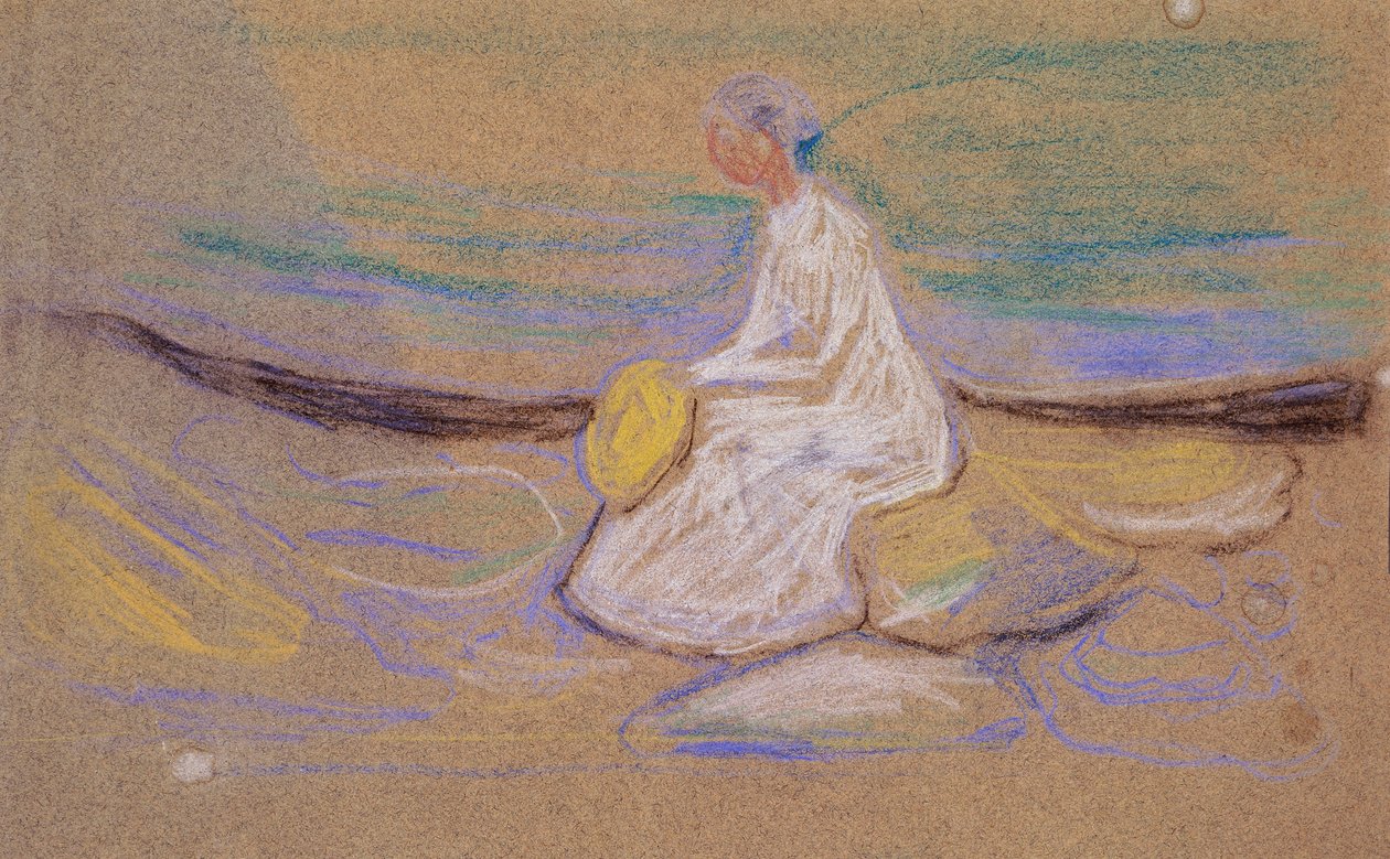 Niña en la playa de Edvard Munch