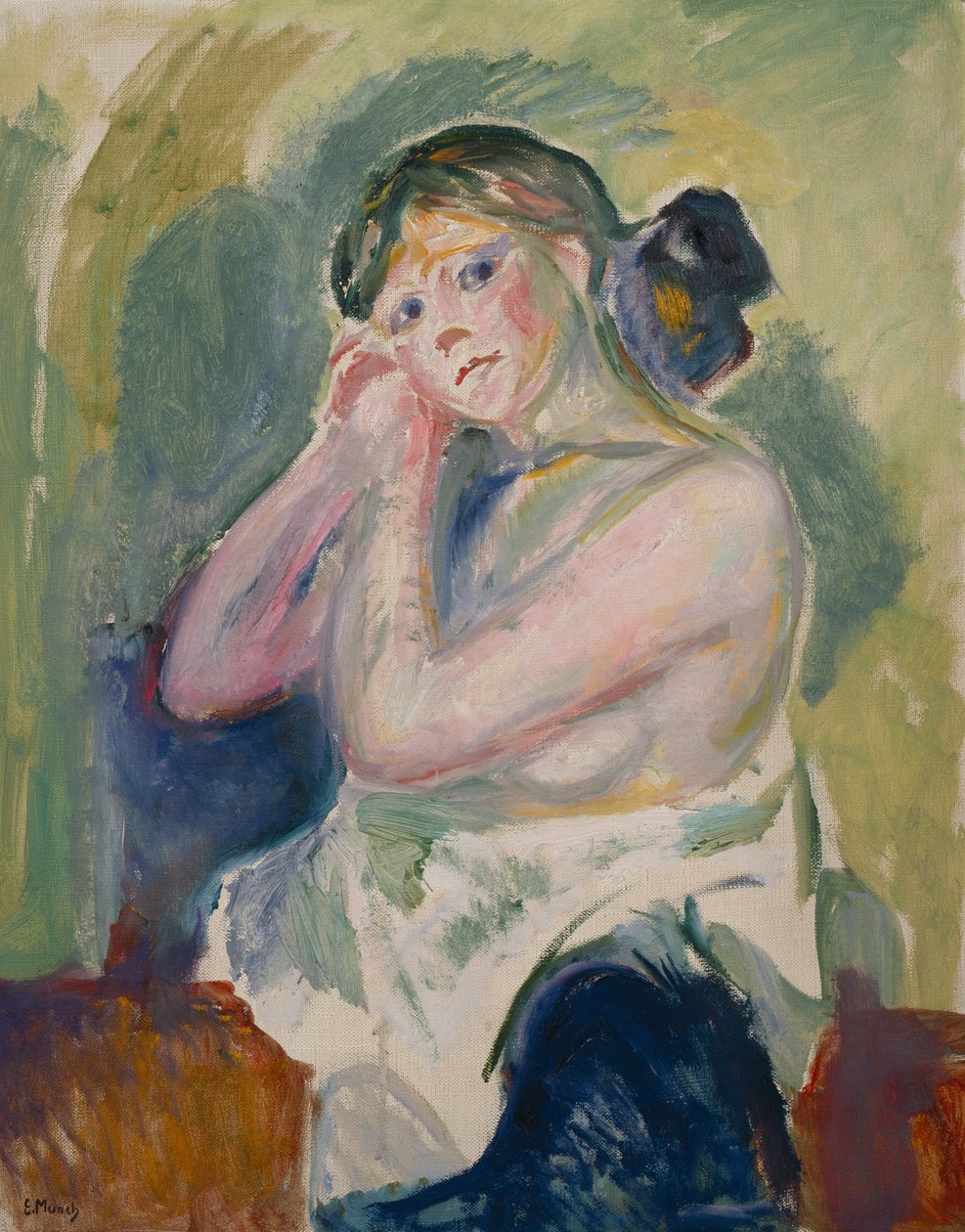 Medio desnuda de Edvard Munch
