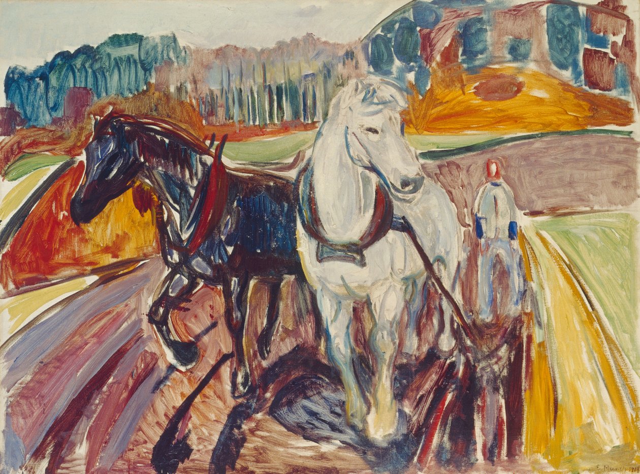 Equipo de caballos de Edvard Munch