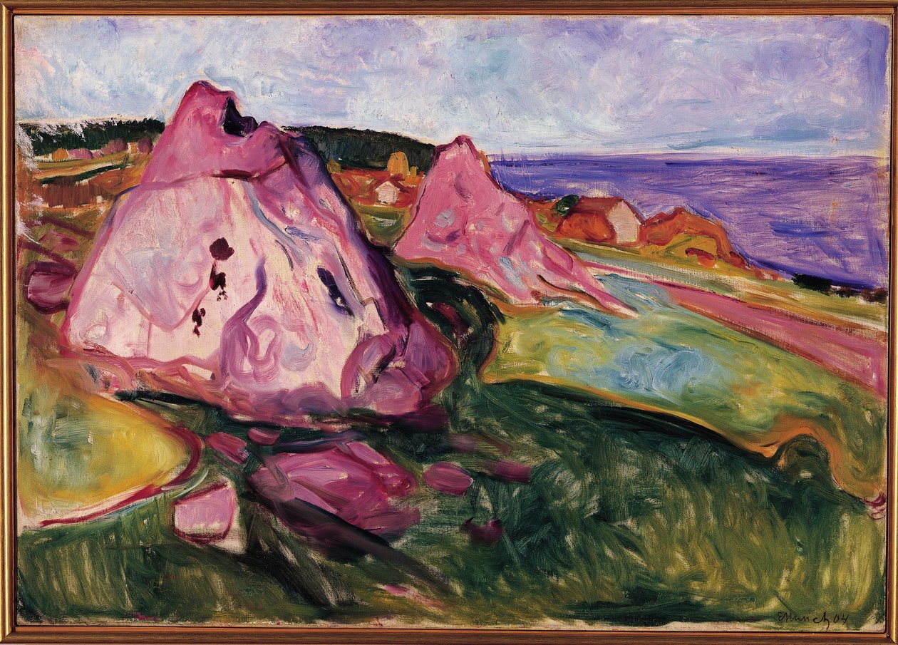 Paisaje, Rocas violetas de Edvard Munch
