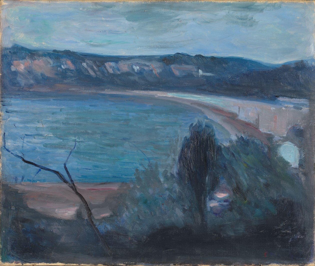 Luz de luna junto al Mediterráneo de Edvard Munch
