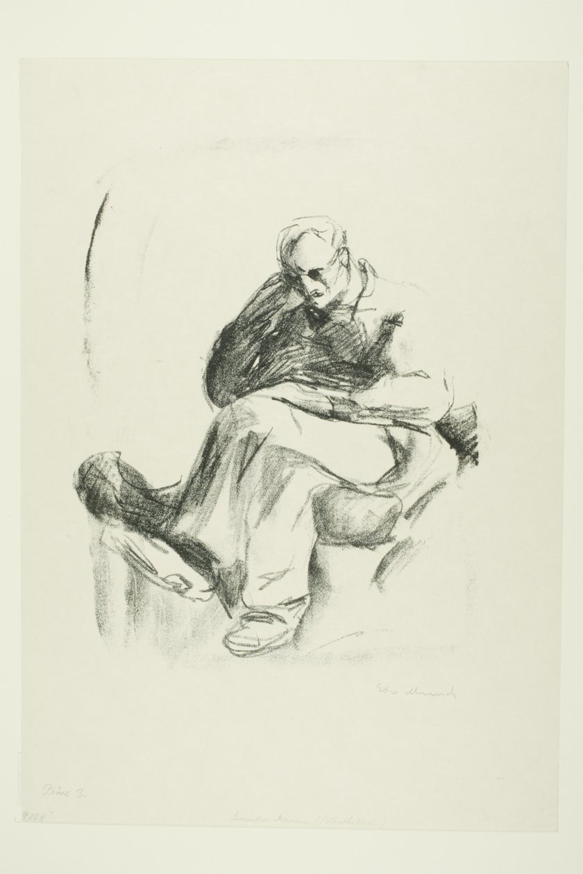 Hombre sentado de Edvard Munch