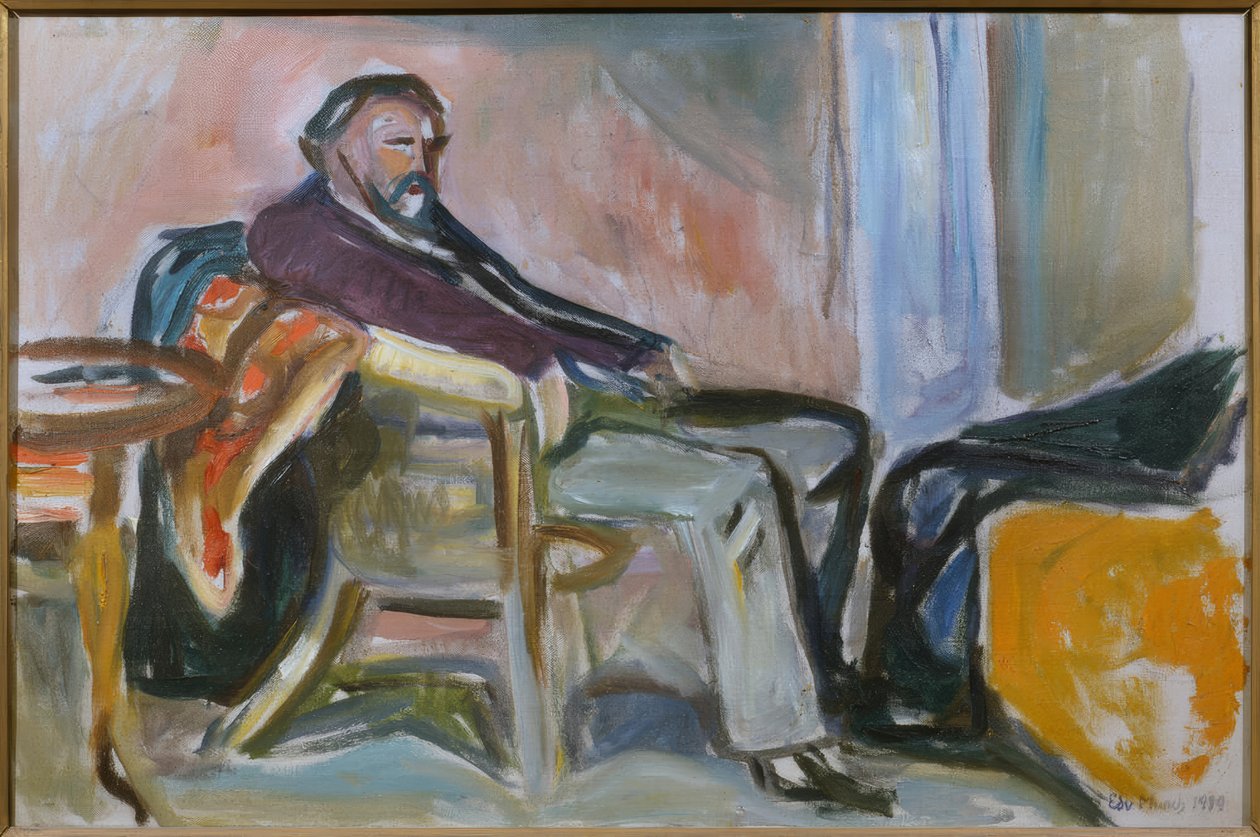 Autorretrato tras la gripe de Edvard Munch
