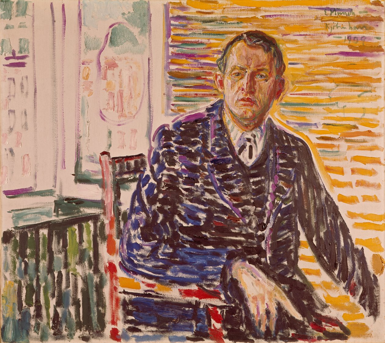 Autorretrato de Edvard Munch