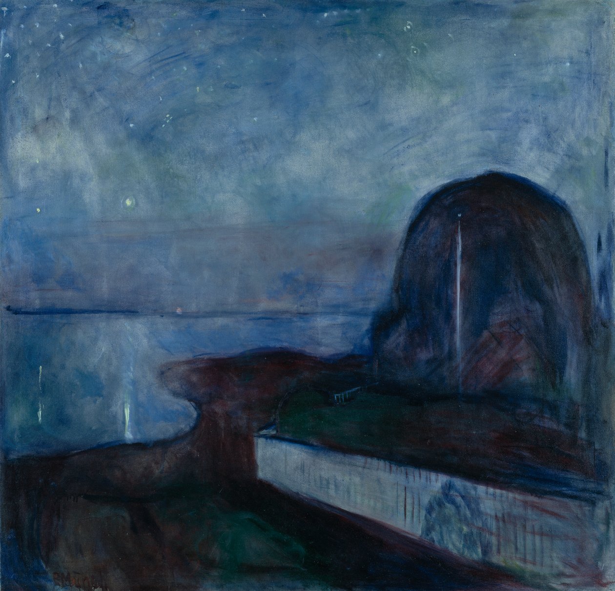 Noche estrellada de Edvard Munch