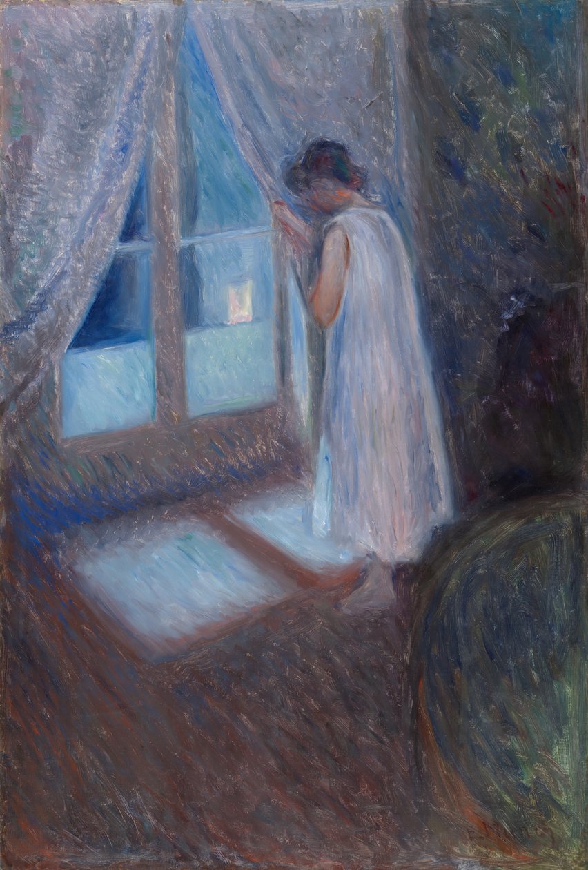 La chica junto a la ventana, 1893 de Edvard Munch