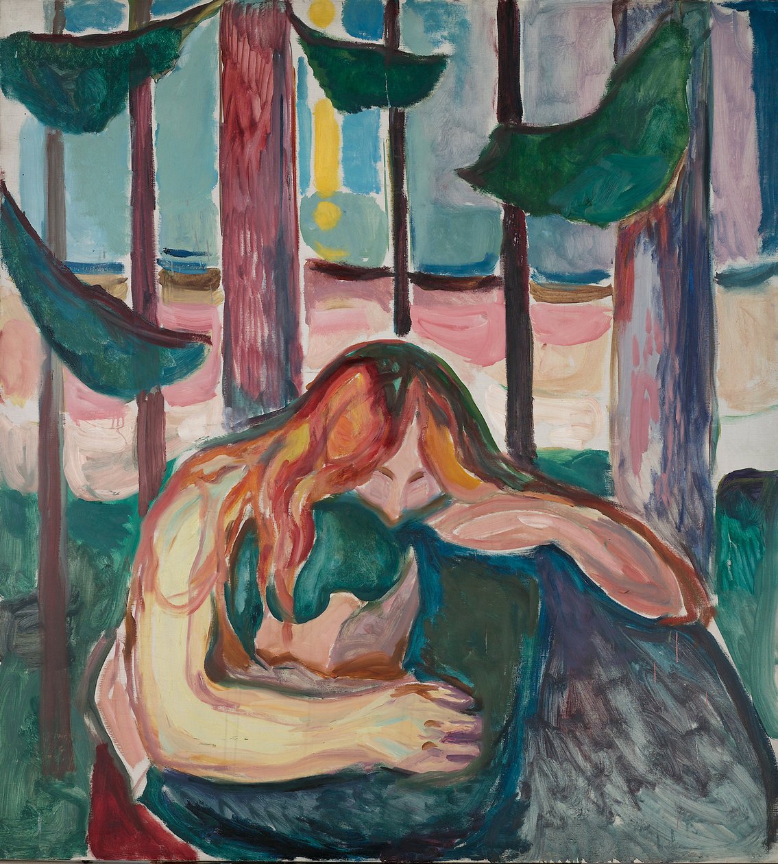 El vampiro en el bosque de Edvard Munch