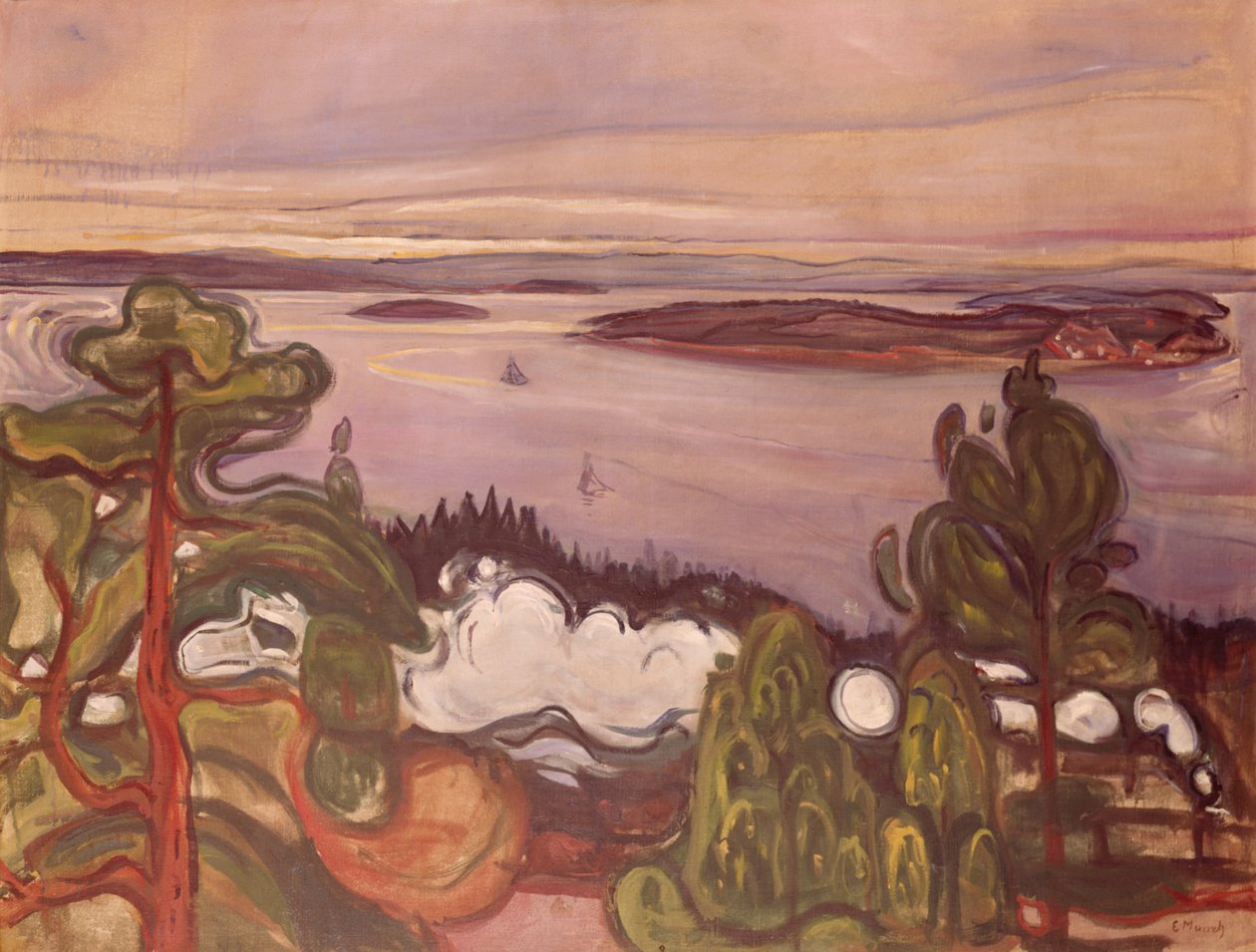 Humo del tren de Edvard Munch