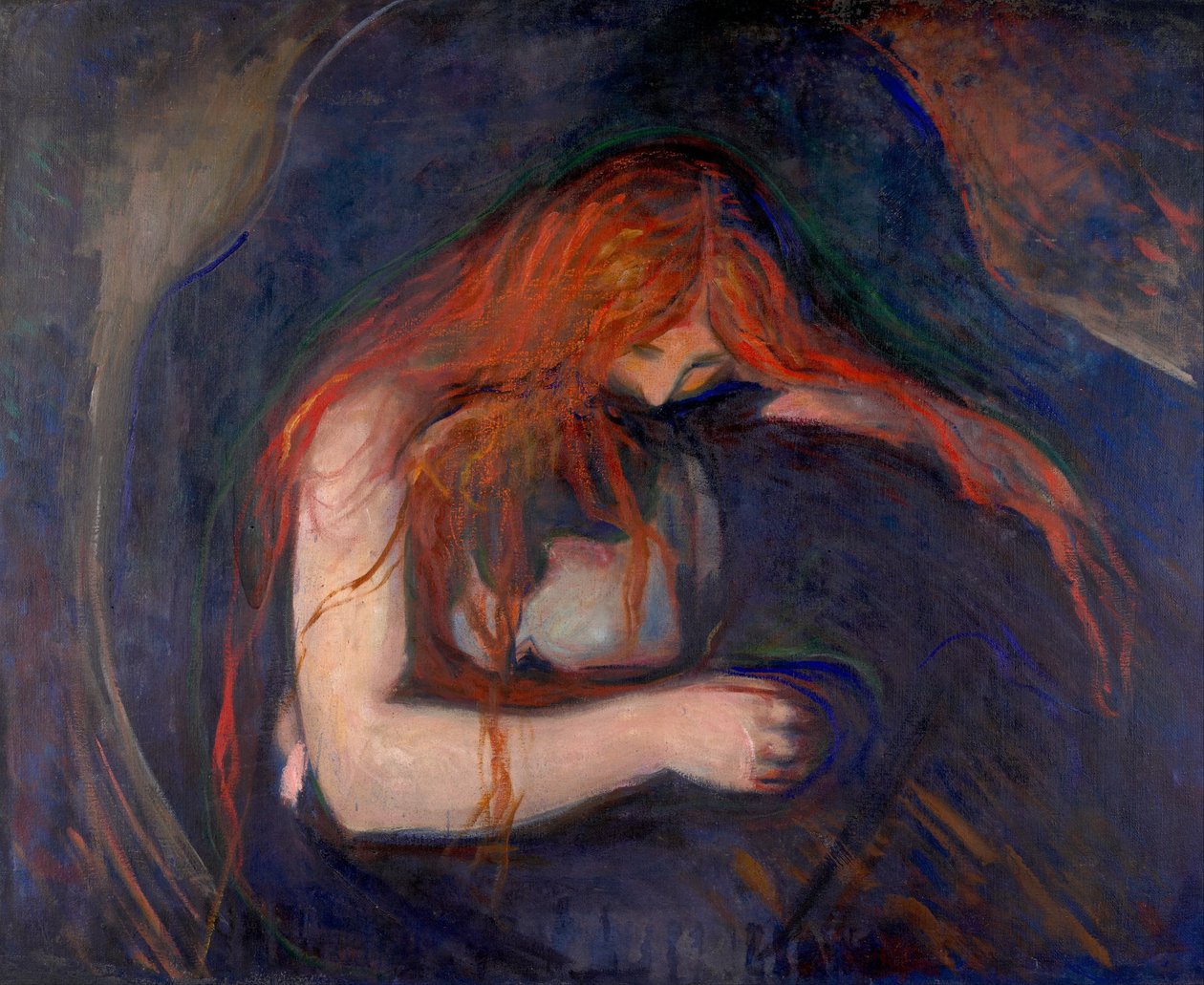 Pintura de Vampiro de Edvard Munch