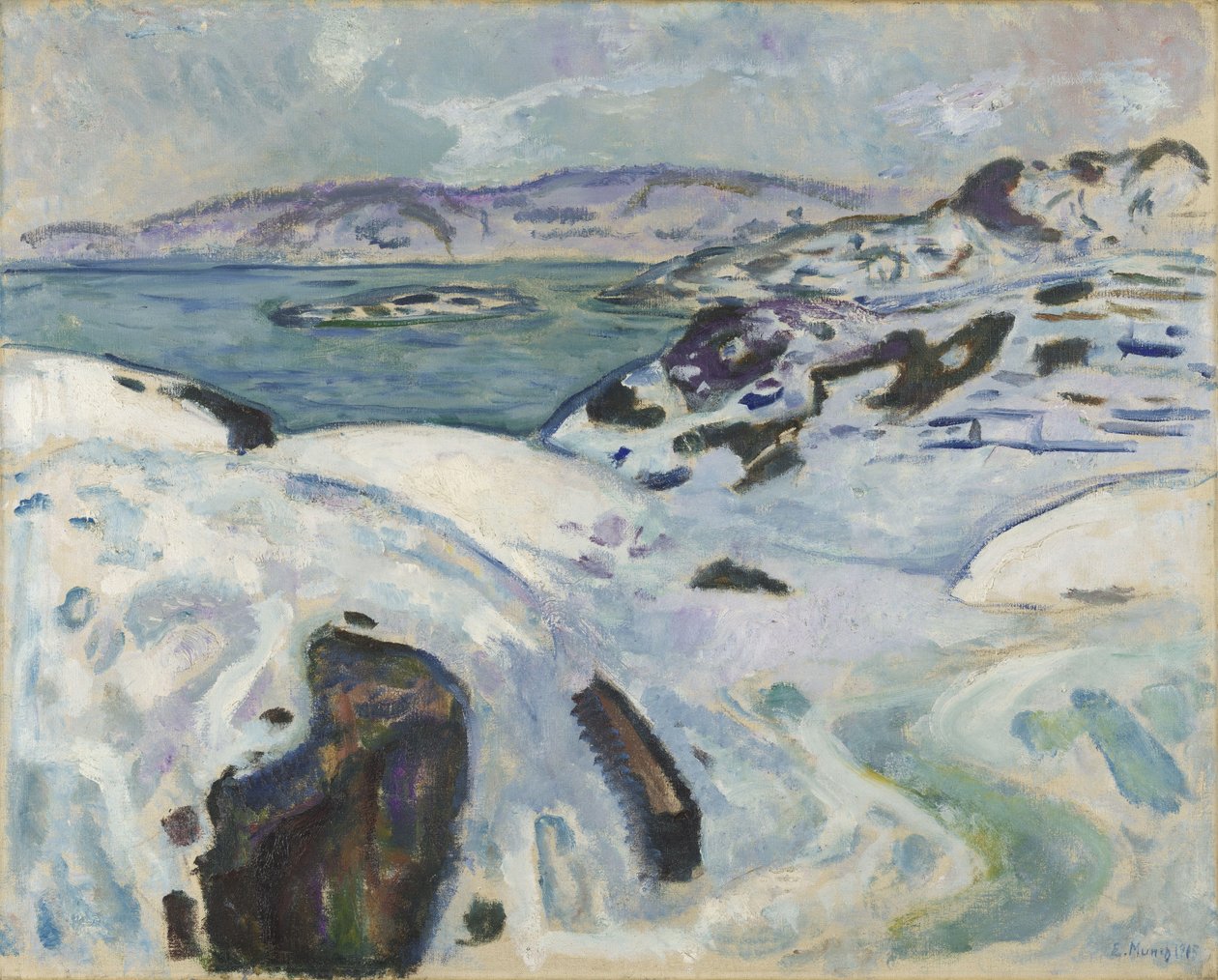 Invierno en el fiordo de Edvard Munch