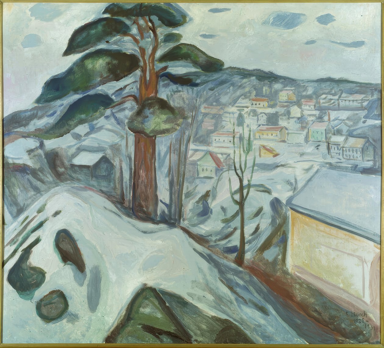Paisaje invernal en Kragerø de Edvard Munch