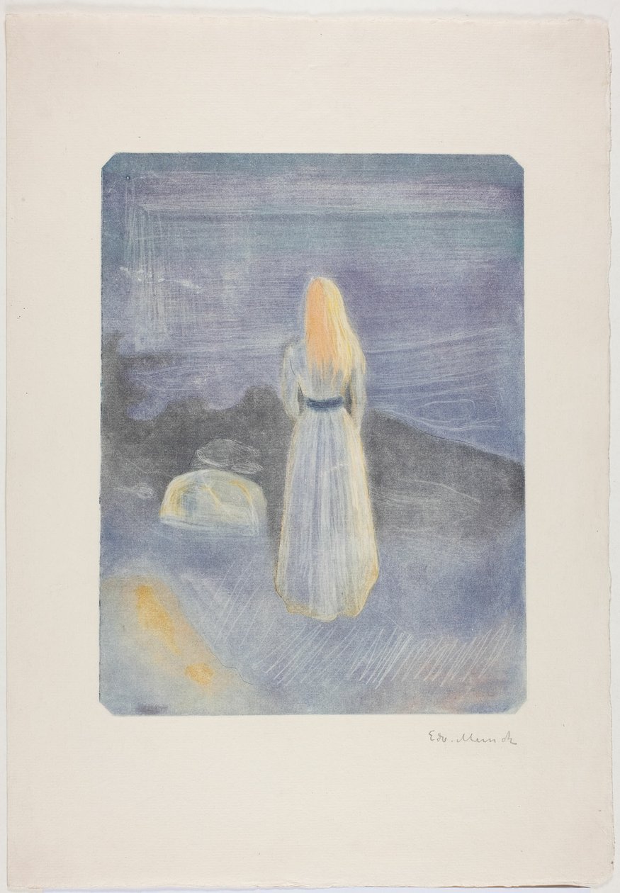 Joven mujer en la playa de Edvard Munch