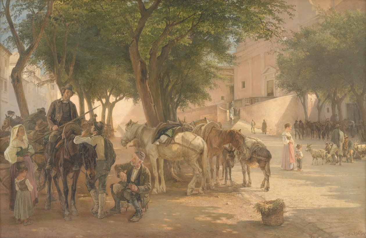 En el monasterio de los Capuchinos en Roma de Edvard Petersen