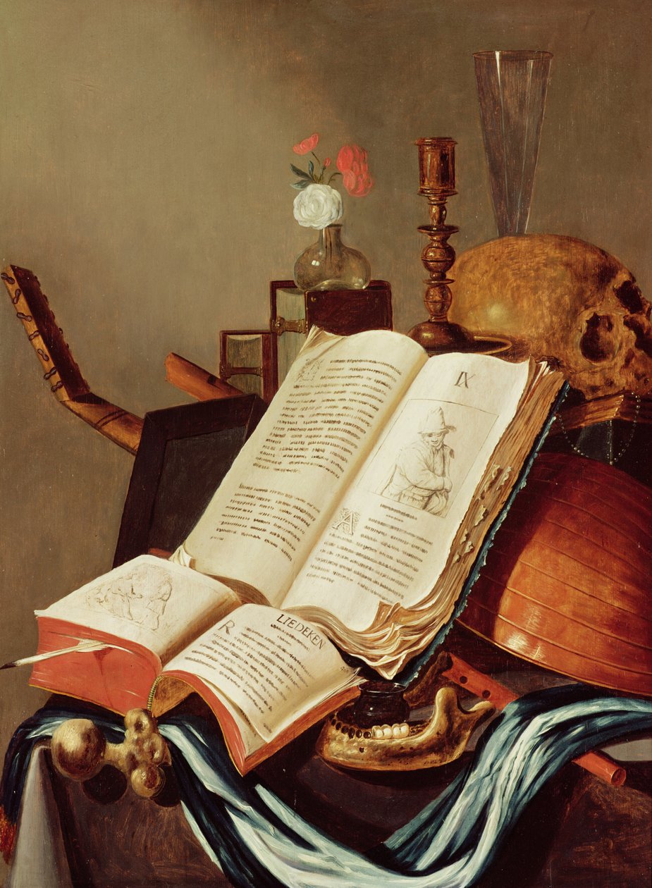 Bodegón de vanitas de Edwaert Colyer or Collier