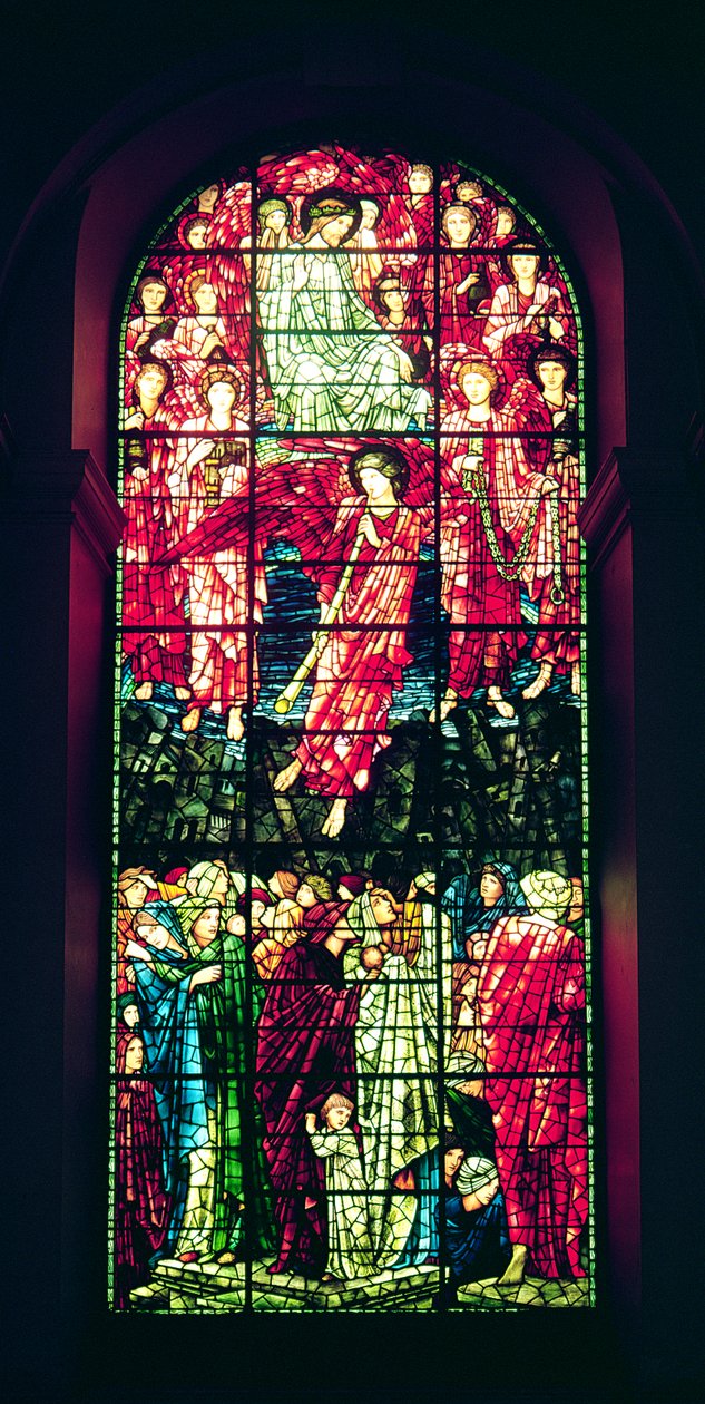 Juicio Final, ventana oeste (vidrieras) de Edward Burne Jones