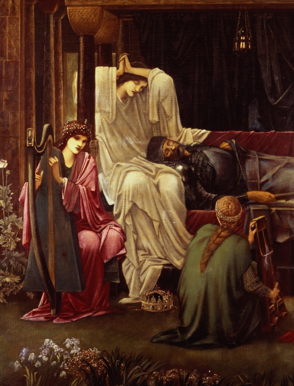 El último sueño de Arturo en Avalon (detalle), 1881-98 de Edward Burne Jones