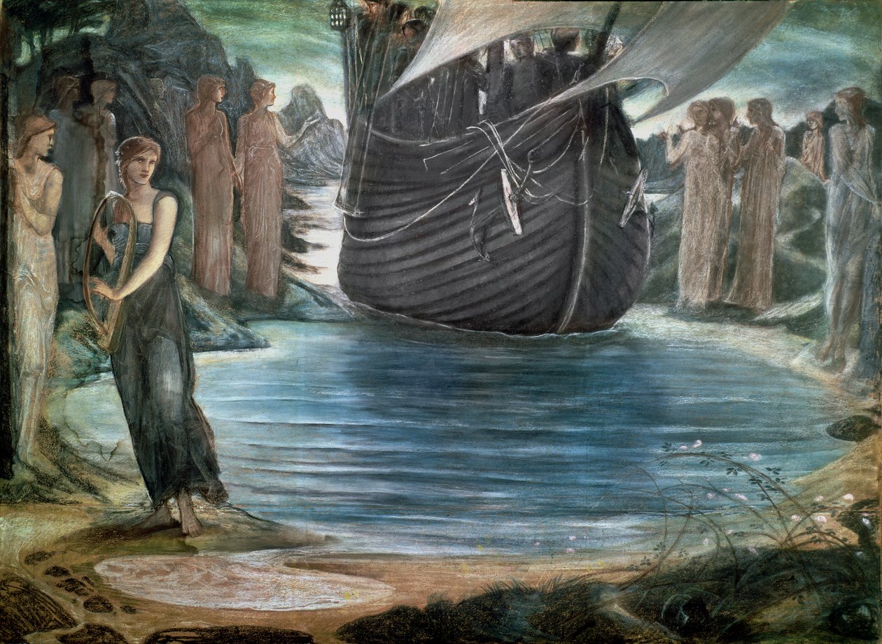 Las sirenas, c.1875 de Edward Burne Jones