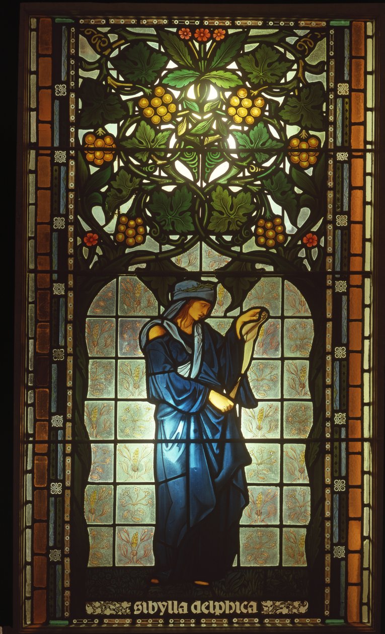 Ventana que representa a Sibylla Delphica de Edward Burne Jones