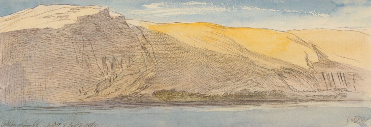 Abu Simbel, 4-30 p.m., 8 de febrero de 1867 (379) de Edward Lear