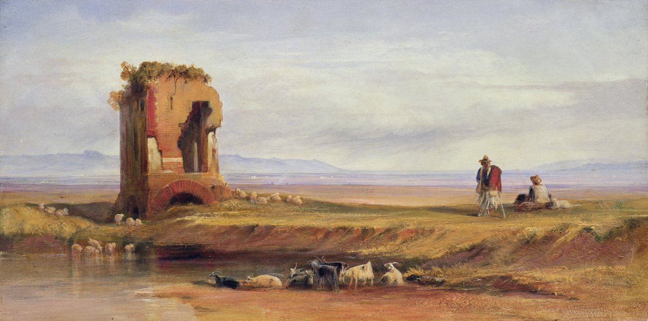 Buon Ricovero en la Campagna romana, 1878 de Edward Lear