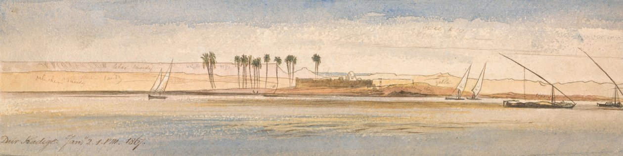 Deir Kadige, 1:00 pm, 2 de enero de 1867 de Edward Lear