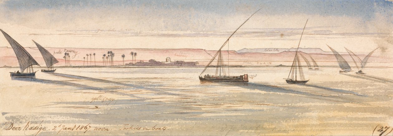 Deir Kadige, mediodía, 2 de enero de 1867 de Edward Lear