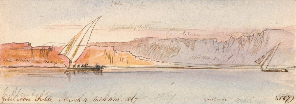Gebel Abu Fodde de Edward Lear
