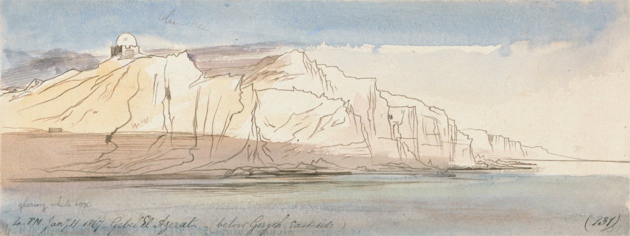 Gebel el Azerat (debajo de Girgeh, lado este) de Edward Lear
