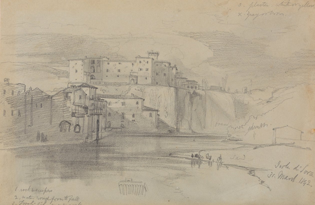 Isola di Sora, 31 de marzo de 1842 de Edward Lear
