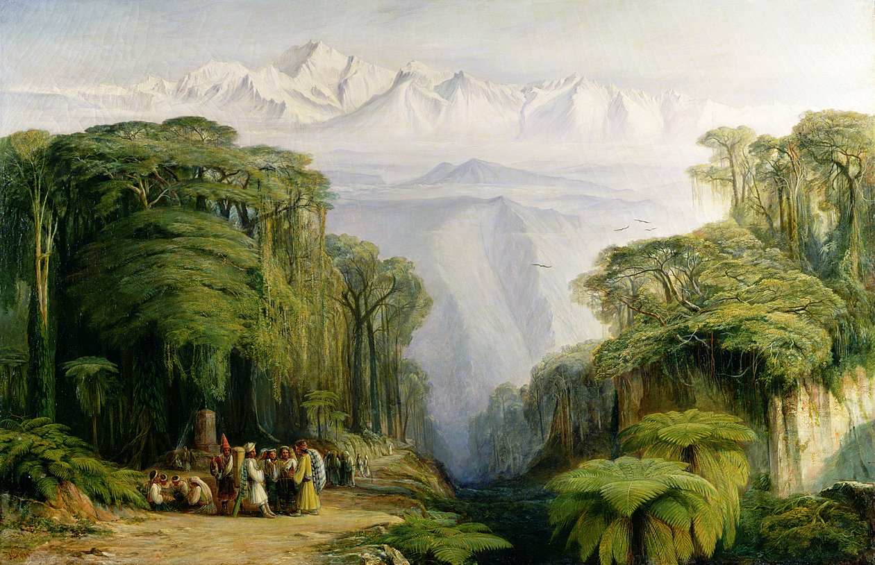 Kinchinjunga desde Darjeeling, 1879 de Edward Lear
