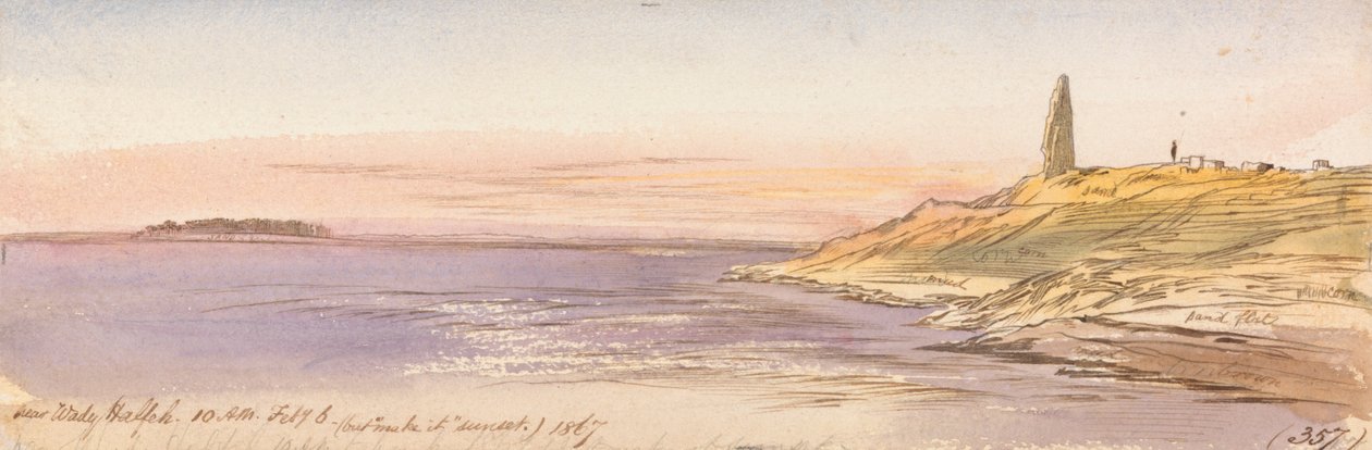 Cerca de Wady Halfeh de Edward Lear