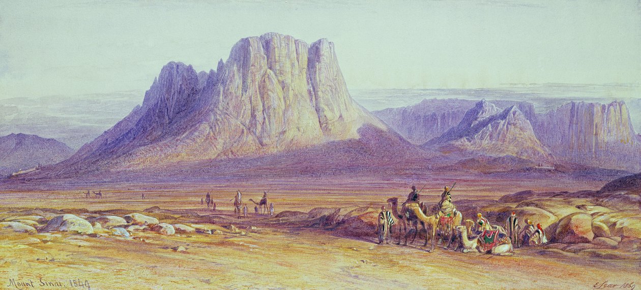 El tren de camellos, Condessi, Monte Sinaí, 1848 de Edward Lear
