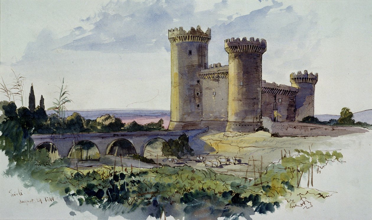 Tívoli, siglo XIX (acuarela) de Edward Lear