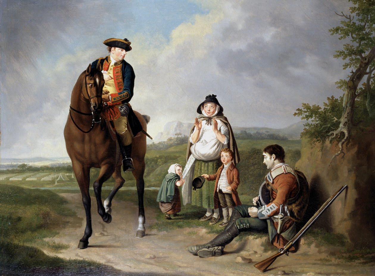 Marqués de Granby (1721-70) aliviando a un soldado enfermo, c.1765 de Edward Penny