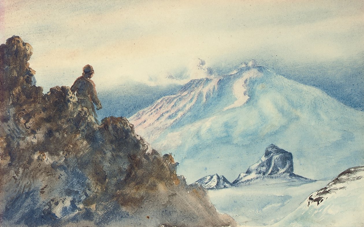 Monte Erebus y Castillo de Roca de Edward Adrian Wilson