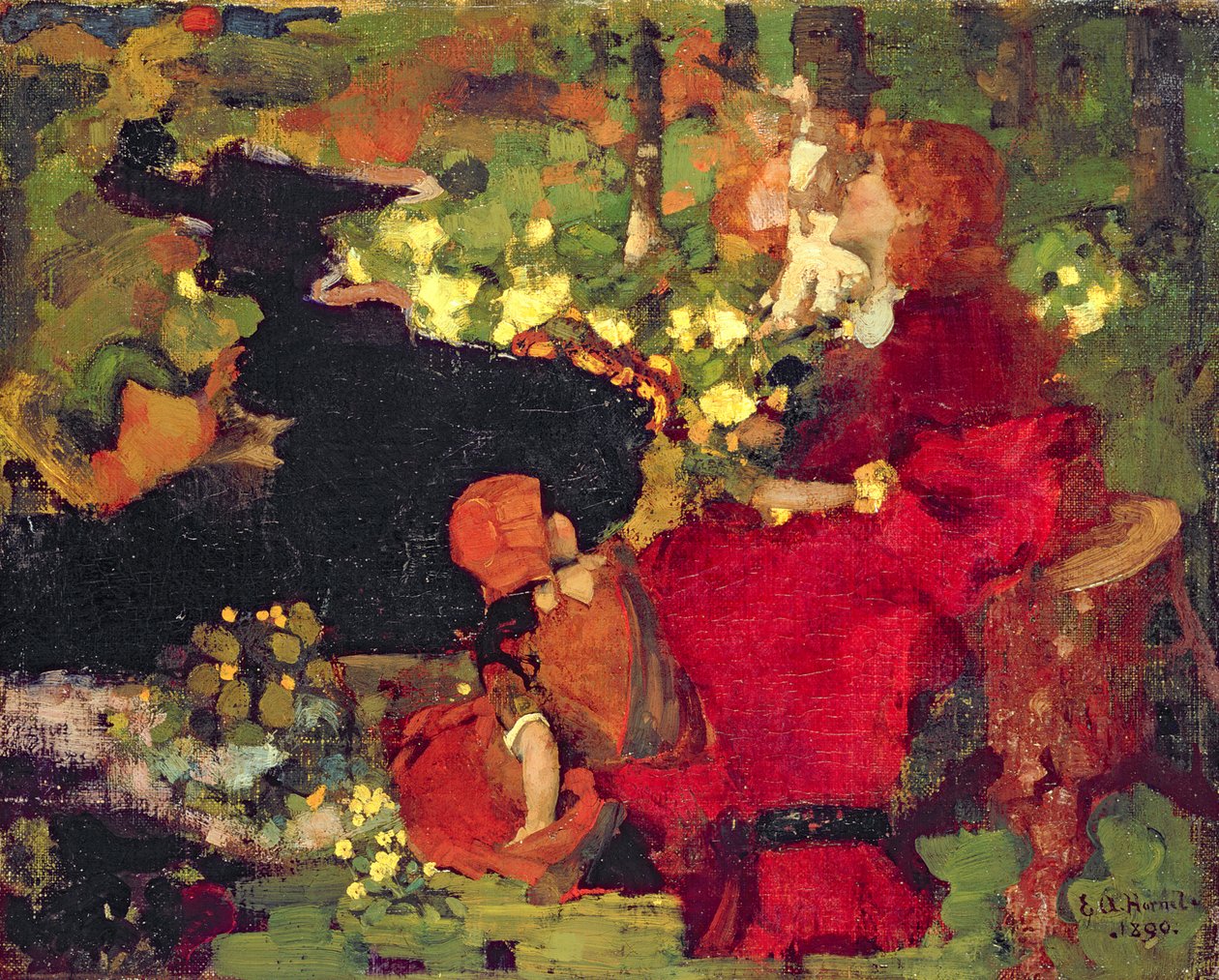 Un estanque en el bosque de Edward Atkinson Hornel