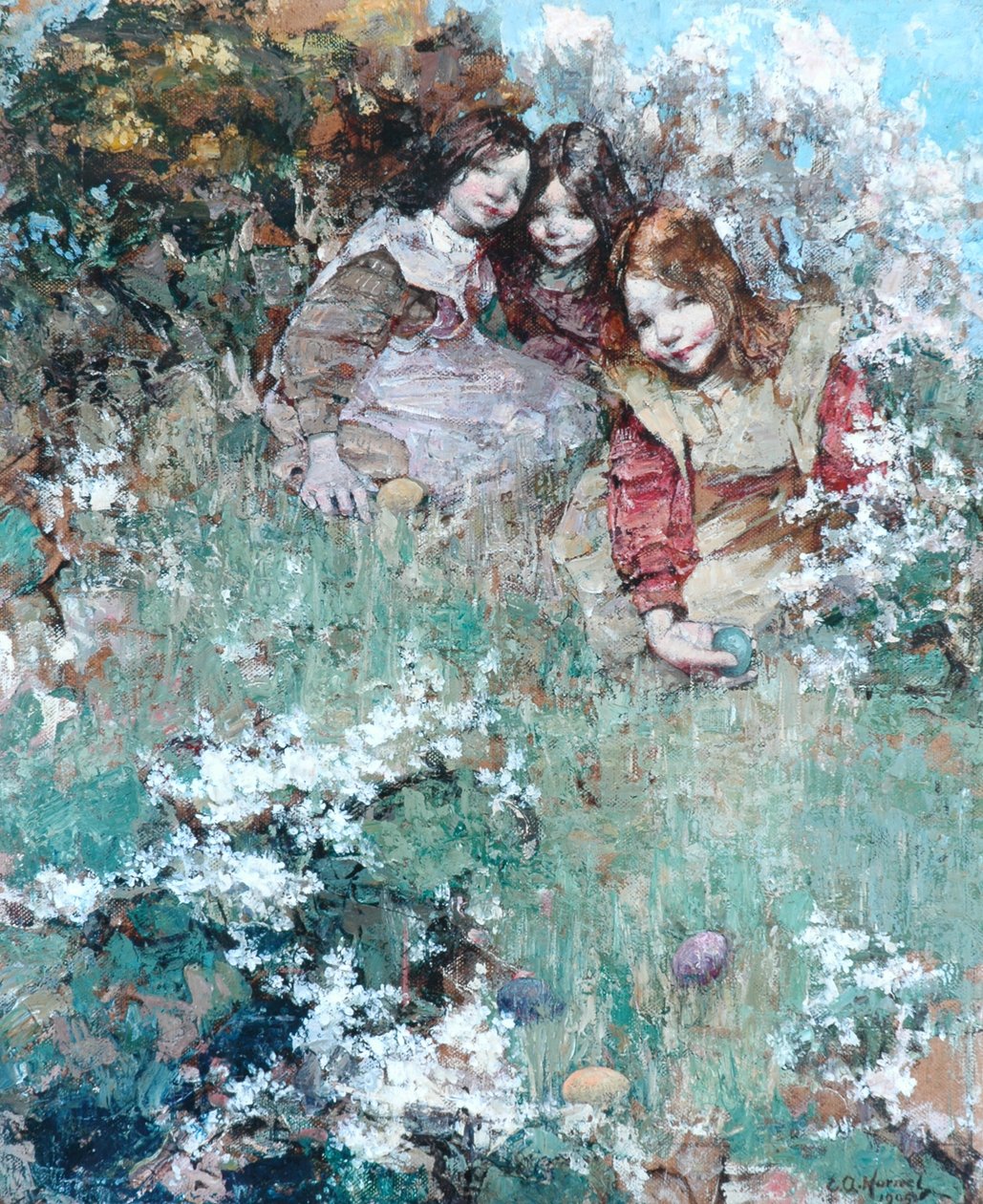 Rodando huevos de Pascua de Edward Atkinson Hornel