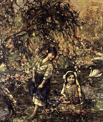 El estanque de los cisnes de Edward Atkinson Hornel