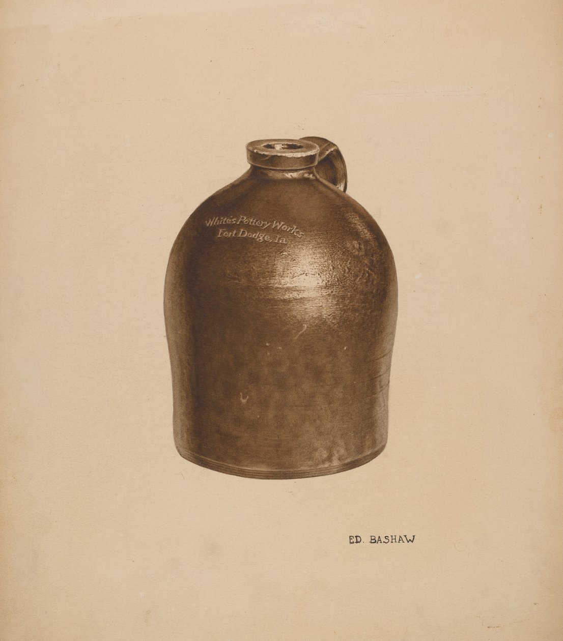 Jarra de leche de cerámica de Edward Bashaw